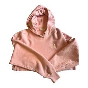 Champion Reverse Weave Pink Cropped Sweater Sz M